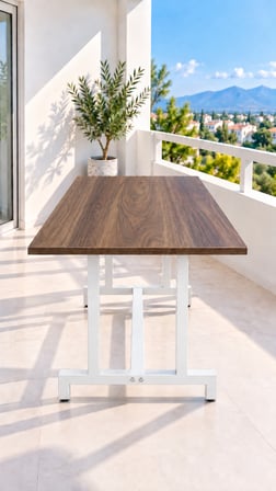 NEOKAS Balkon Masası, Bahçe Sehpası, Balkon Mobilyası Orta Masa 