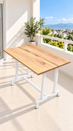 NEOKAS Balkon Masası, Bahçe Sehpası, Balkon Mobilyası Orta Masa 