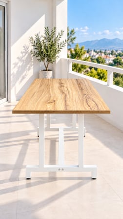 NEOKAS Balkon Masası, Bahçe Sehpası, Balkon Mobilyası Orta Masa 