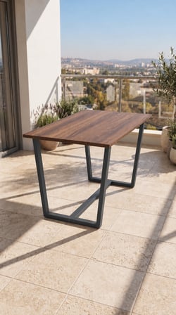 NEOKAS Balkon Sehpası, 60x90 cm Bahçe Masası, Balkon Mobilyası Orta Masa 
