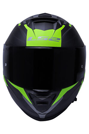Storm Nerve Mat Siyah Neon Sarı Kask Siyah Camlı