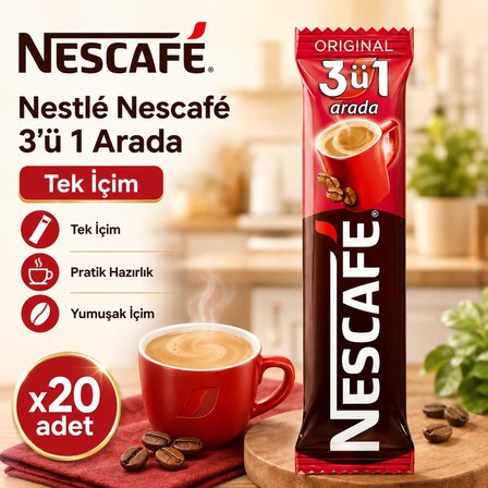 3’ü 1 Arada Original Hazır Kahve 17,5 g x20 Adet