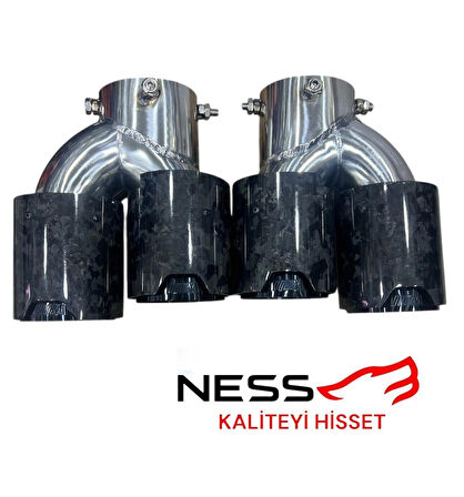 İTHAL KAMUFLAJ DESENLİ BMW M LOGOLU EGZOZ UCU SETİ (SAĞ-SOL)