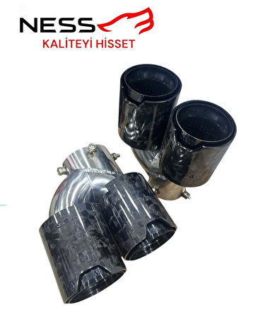 İTHAL KAMUFLAJ DESENLİ BMW M LOGOLU EGZOZ UCU SETİ (SAĞ-SOL)