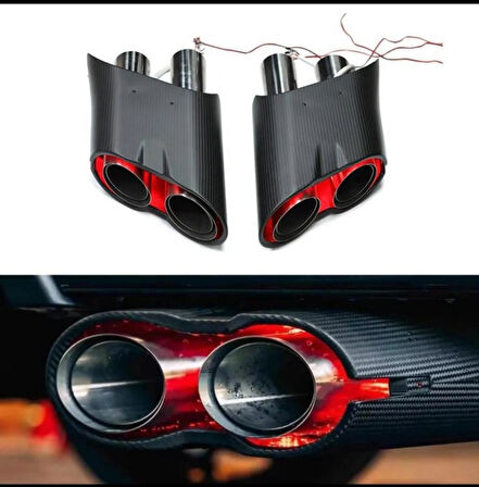 İTHAL MERCEDES G.63  UYUMLU LED'Lİ EGZOZ UCU SETİ (SAĞ-SOL)