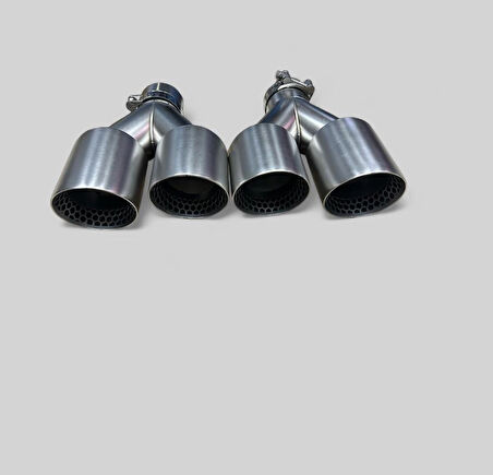 90 MM İTHAL PETEKLİ EGZOZ UCU ÇİFTLİ  SETİ (AKRAPOVİÇ)