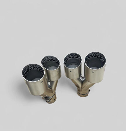 90 MM İTHAL PETEKLİ EGZOZ UCU ÇİFTLİ  SETİ (AKRAPOVİÇ)
