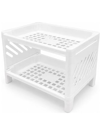 NestAura 2 Katlı Düzenleyici Organizer – Mutfak, Banyo, Makyaj ve Çok Amaçlı Saklama Standı 23X15 cm