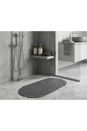 Vantuzlu Banyo ve Duş Kaydırmaz Paspası 34 cm x 68 cm Antrasit Renk