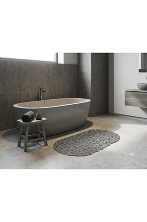 Vantuzlu Banyo ve Duş Kaydırmaz Paspası 34 cm x 68 cm Antrasit Renk