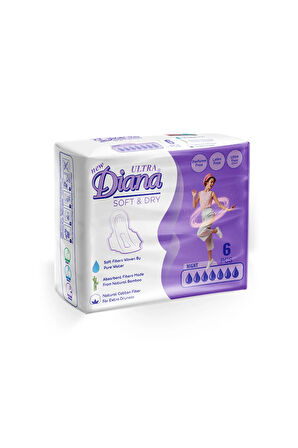 Diana Yeni Bambo Kadin Pedi Regular 8 adet