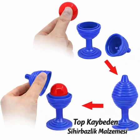 Nevamel Mavi Renk Sihirli Kupa Top Kaybetme Oyunu 7 cm