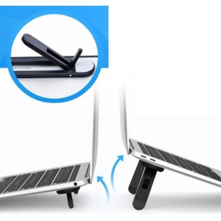 Nevamel® Siyah 2 Kademeli Katlanabilir ve Yapışkanlı Laptop Standı
