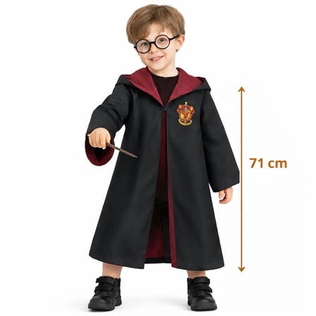 Nevamel® Harry Potter Çocuk Bebek Kostüm Seti – Asa Gözlük Pelerin 71 cm (2-4 Yaş)