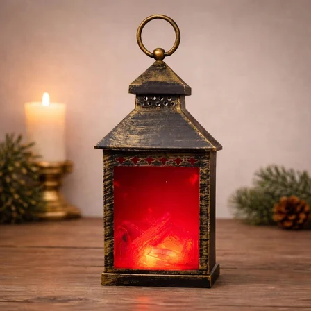 Nevamel® Vintage Tasarım Şömine LED Işık