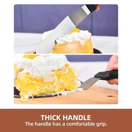 Nevamel® Paslanmaz Çelik L Tipi Pastacı Spatulası