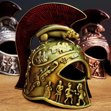 Nevamel® Metal Dekoratif Şövalye Miğferi - Tarihi Tasarım - 10x5 cm