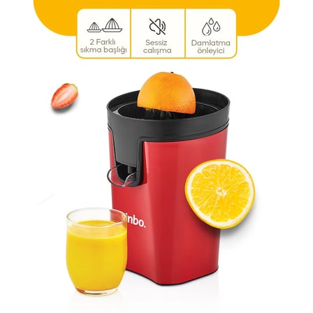 Nevamel® Sinbo Narenciye Sıkacağı - 2 Farklı Sıkma Başlığı - Sessiz Çalışma