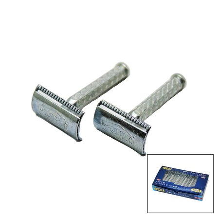 Nevamel® Tıraş Aparatı - Jilet Takmalı - Klasik Model - Metal Nikel Alaşımlı