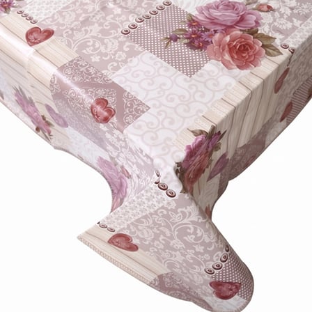 Nevamel® Elyaf Tabanlı Muşamba Masa Örtüsü - Çiçek Desenli - Leke Tutmaz - 100x140 cm
