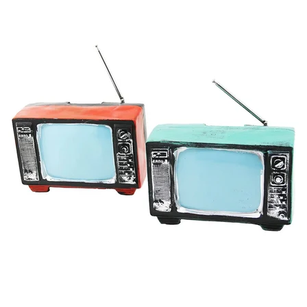 Nevamel® Televizyon Tasarımlı Biblo Kumbara - Dekoratif - Vintage Görünümlü