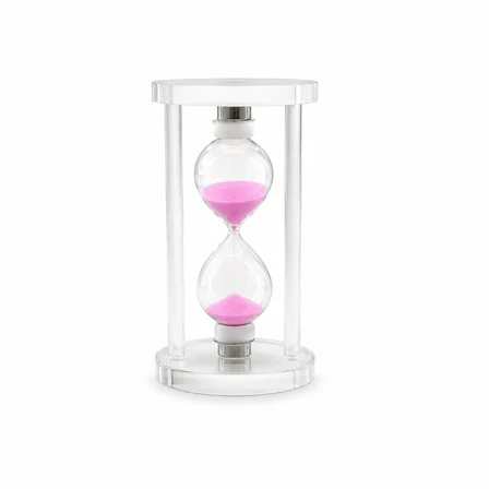 Nevamel® Büyük Boy Cam Standlı Kum Saati - 15 cm Yükseklik - Dekoratif Şık Tasarım