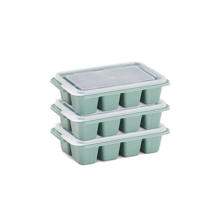 Nevamel® 3'lü Mini Buz Kalıbı - Küp Şekilli - Kapaklı - Plastik