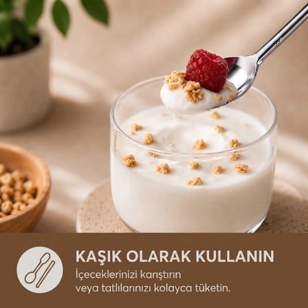 Nevamel® 6'lı Kaşıklı Pipet Seti - Metal - Pipet Temizleme Fırçası
