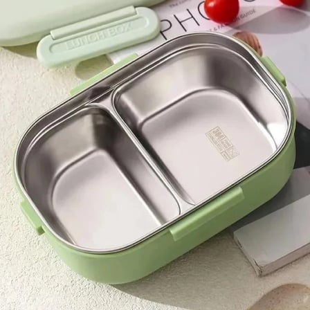 Nevamel® 2 Bölmeli Yemek Kabı - 304 Paslanmaz Çelik - 900 ml