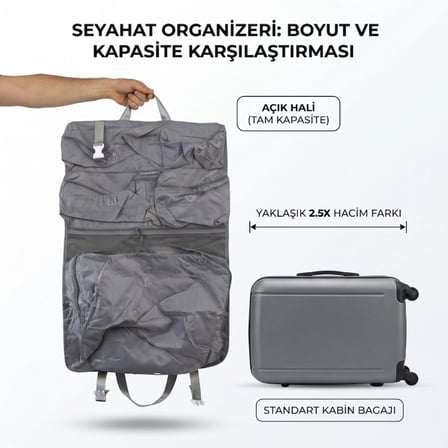 Nevamel® Seyahat Çantası - Yer Küçültücü Organizer  - Çok Bölmeli