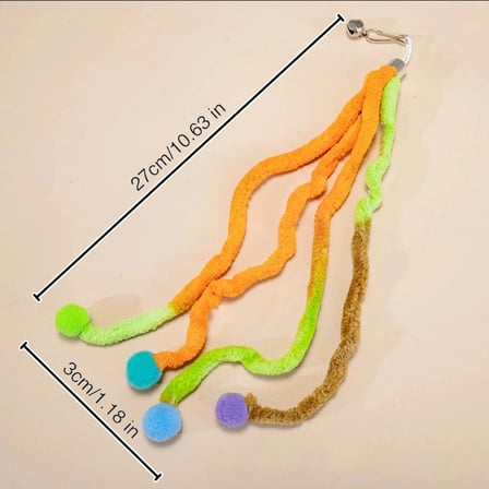 Nevamel® Zilli Kedi Oyuncağı - Peluş - Ponponlu