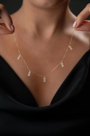 925 Ayar Gümüş Sonsuzluk Şans Kolyesi