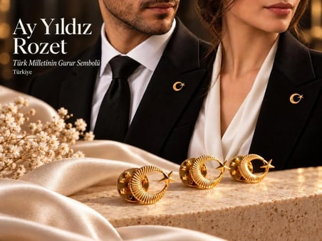 Ay Yıldız Yaka Rozeti – Türk Bayrağı Temalı Ceket Yaka İğnesi | Şık Unisex Rozet