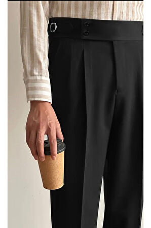 Yeni Sezon Premium Pileli Basic Likralı Duble Paça Kumaş Pantolon