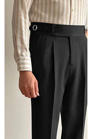 Yeni Sezon Premium Pileli Basic Likralı Duble Paça Kumaş Pantolon