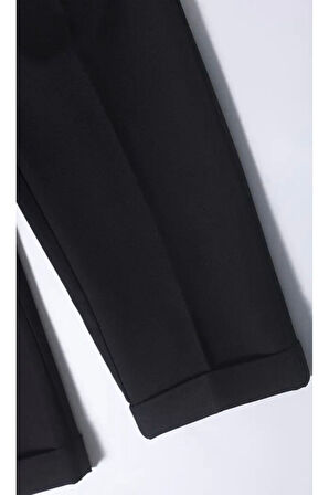 Yeni Sezon Premium Pileli Basic Likralı Duble Paça Kumaş Pantolon