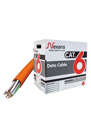 25 metre Nexans Cat 6 Utp 4/23AWG Halogen Free U/UTP LSZH Data Kablo