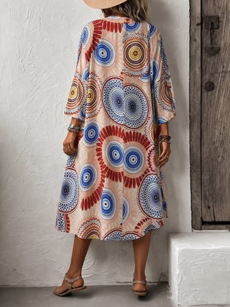Kadın Kısa Kollu önü Açık Belden Kuşaklı Uzun Kimono