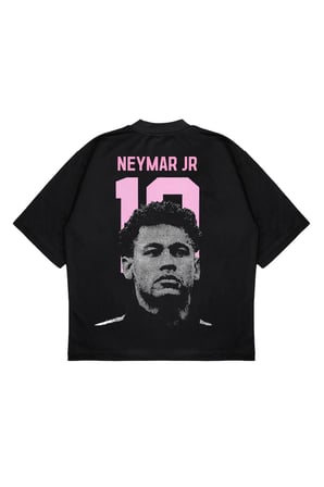 Unisex Oversize NEYMAR JR Baskılı Boxy Fit Kalın Kumaşlı (240gsm) T-shirt
