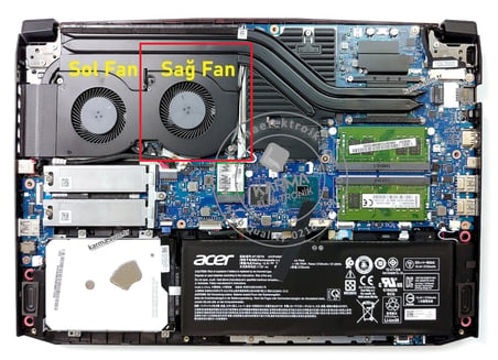 Acer Aspire Nitro AN515-54-58MG Fan Uyumlu Notebook Fan