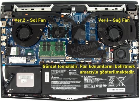 Casper Excalibur G650, G660, G750, G780 Notebook GPU, Ekran Kartı Fanı / Ver.1 (Sağ Fan) / FAN642