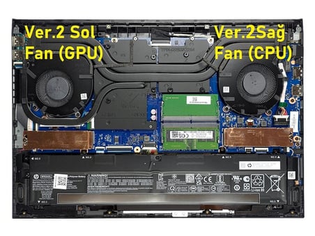 Hp Victus 16-d0000 Serisi Notebook İşlemci Fanı - Sağ (Cpu Fan) - V2 / 80W