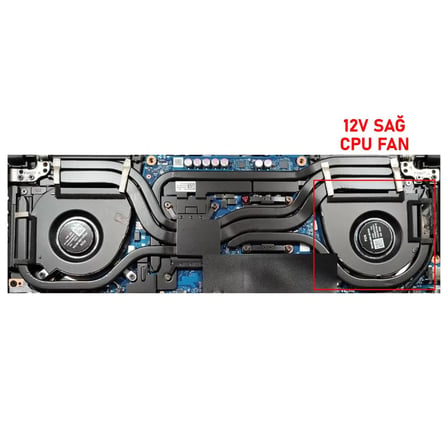 Asus TUF Dash F15 FX517Z Serisi (2022) Notebook Cpu Fanı / Ver.2 L - 12V (Siyah Soket)