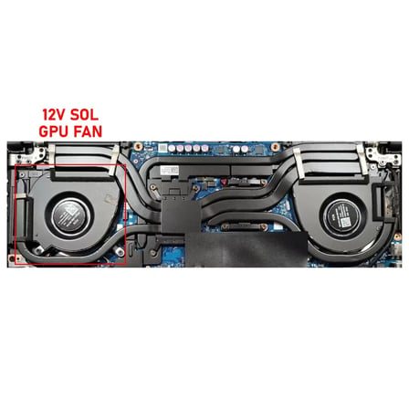 Asus TUF Dash F15 FX517Z Serisi (2022) Notebook Gpu Fanı / Ver.2 R - 12V (Siyah Soket)