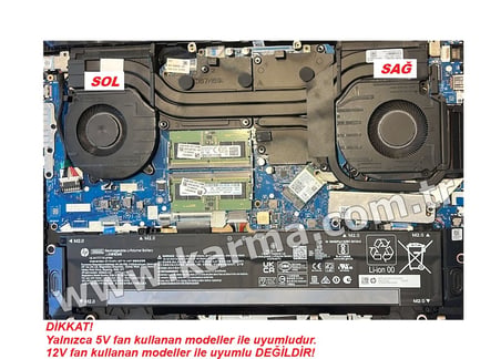 HP Victus Gaming 16-r1042nt (9J244EA) Uyumlu Notebook Fan