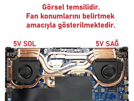 Asus FA507R, FX507R, FX507X Notebook CPU, işlemci Fanı (Ver.1 - 5V) / NBFAN850