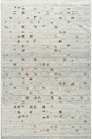 Atlas Halı Seren NF09A Krem Mavi Akrilik Silinebilir Yumuşak Leke Tutmaz Halı