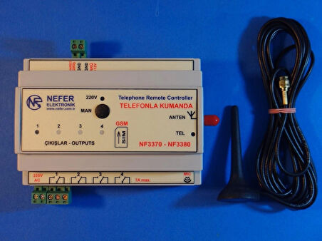 Nefer NF3371 SİM KART GİRİŞLİ GSM CEP TELEFON İLE  UZAKTAN DALGIÇ POMPA KONTROL CİHAZI 