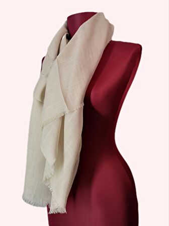 NEOWEAR Flamlı Eşarp Bej