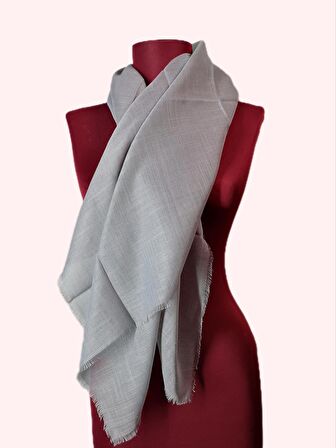 NEOWEAR Flamlı Eşarp Gri